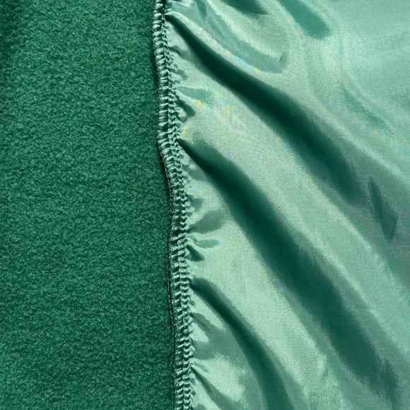 Vintage Bob Mackie Green Fleece Coat  Attached Scarf  Wearable Art - Picture 4 of 8